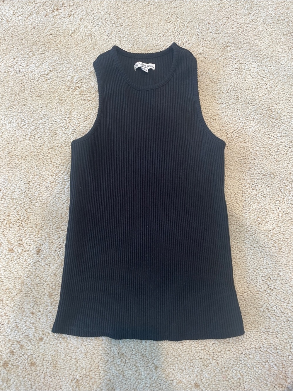 Ribbed Black Tank Top by Unknown Brand - Sleek Sleeveless Knit